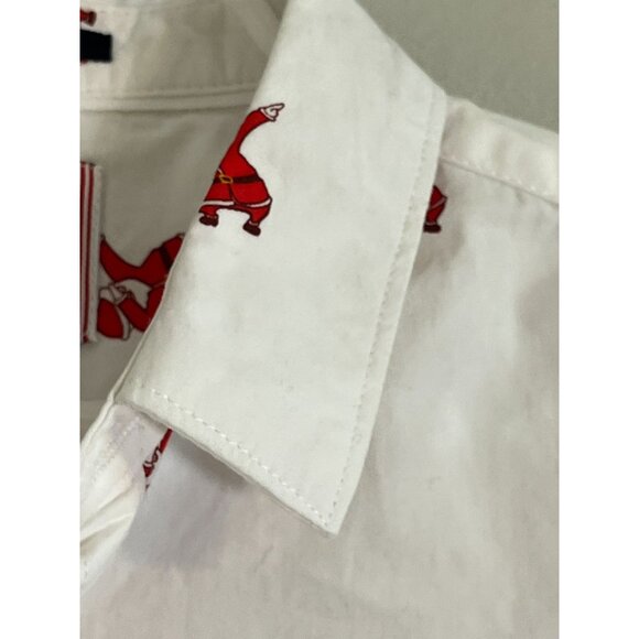 Christmas Shirt Kid 5 White Santa Festive Holiday Preppy Classic Retro Neutral - Picture 6 of 9